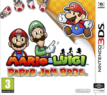 Mario & Luigi - Paper Jam Bros. (Europe)(Du,Ge,En,Fr,Es,It,Pt,Ru) box cover front